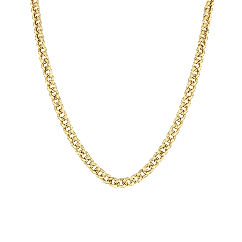 14k Gold Medium Curb Chain Necklace sold by Zoe Chicco