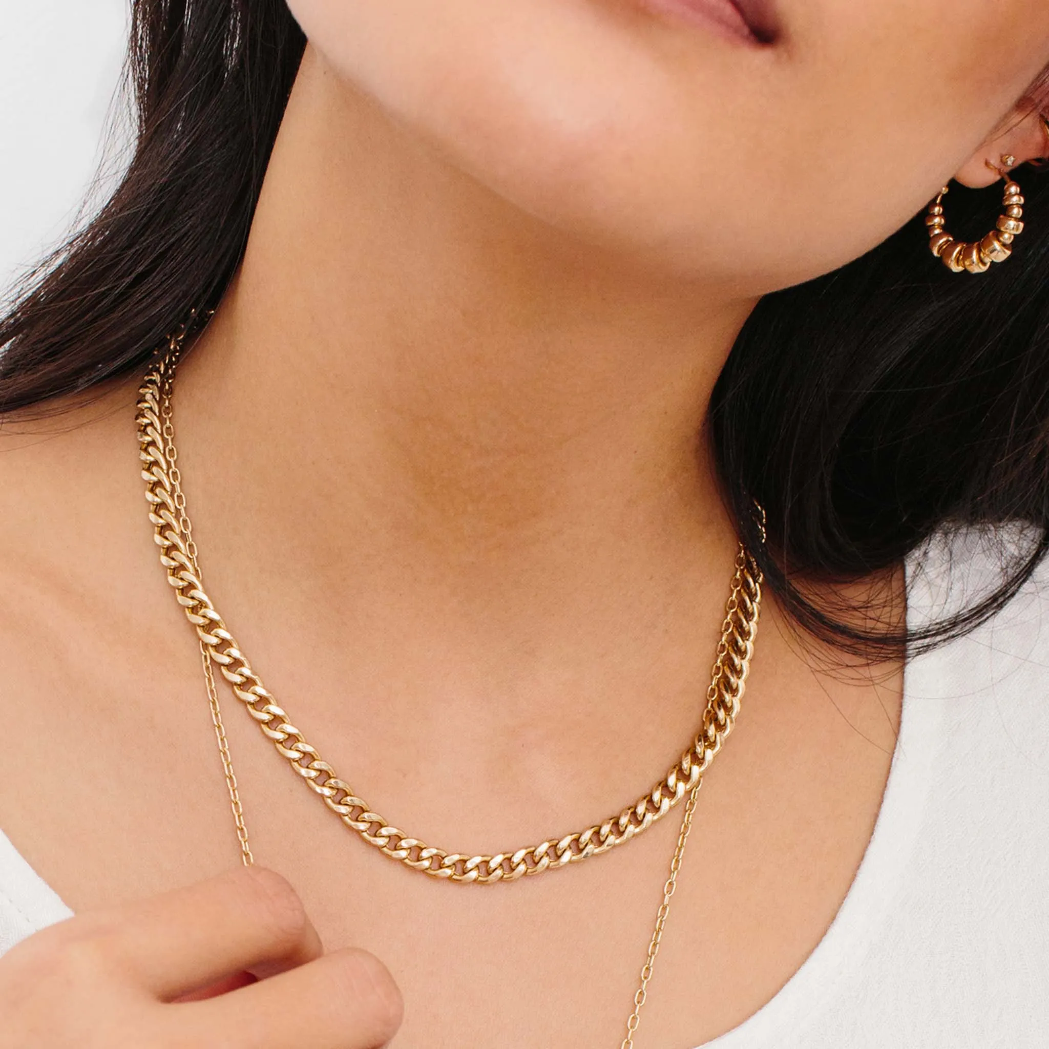 14k Gold Large Curb Chain Necklace sold by Zoe Chicco product image thumbnail 2