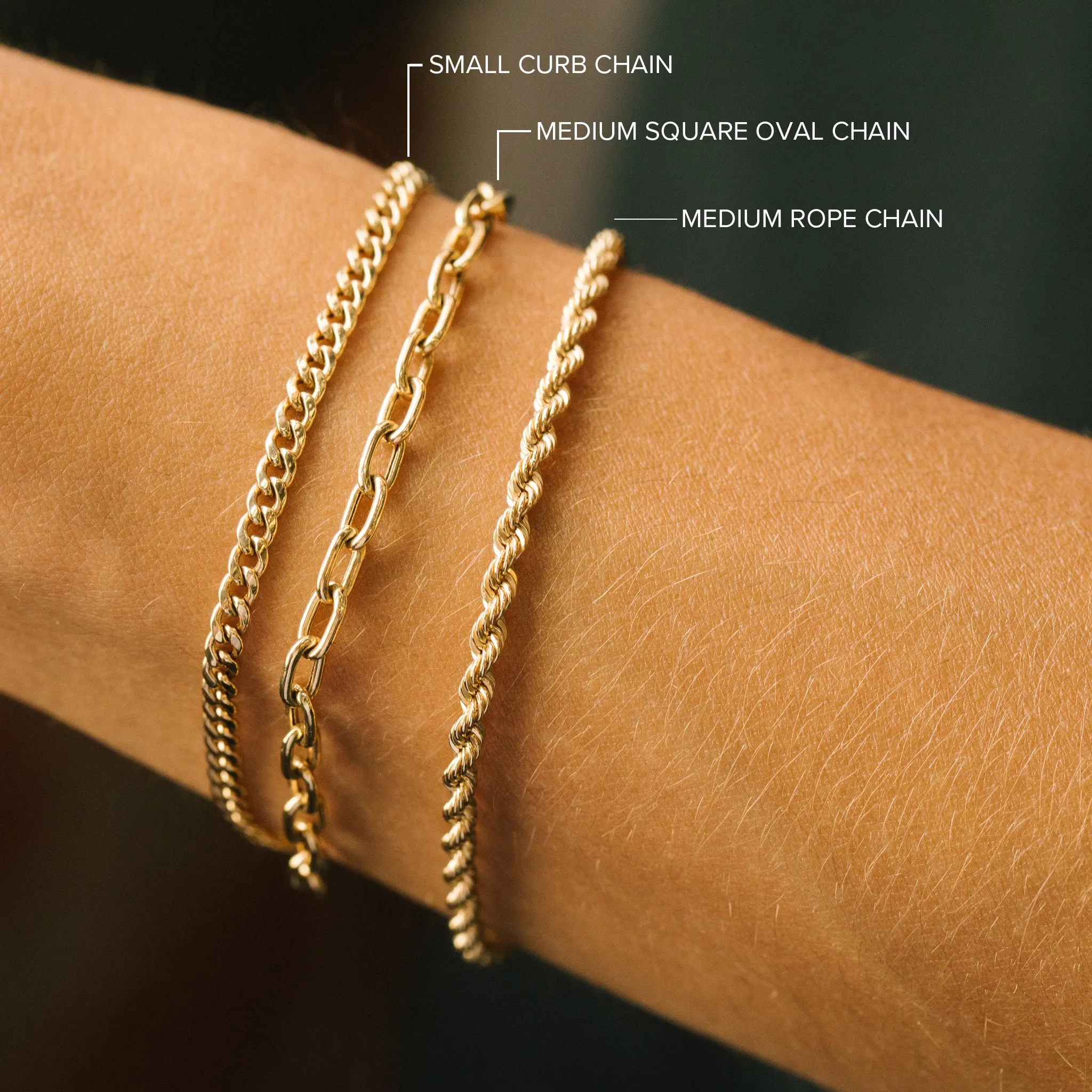 14k Small Curb Chain Bracelet sold by Zoe Chicco product image thumbnail 3
