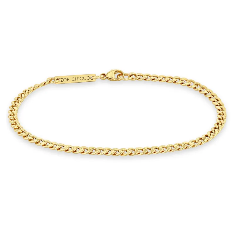 14k Small Curb Chain Bracelet sold by Zoe Chicco