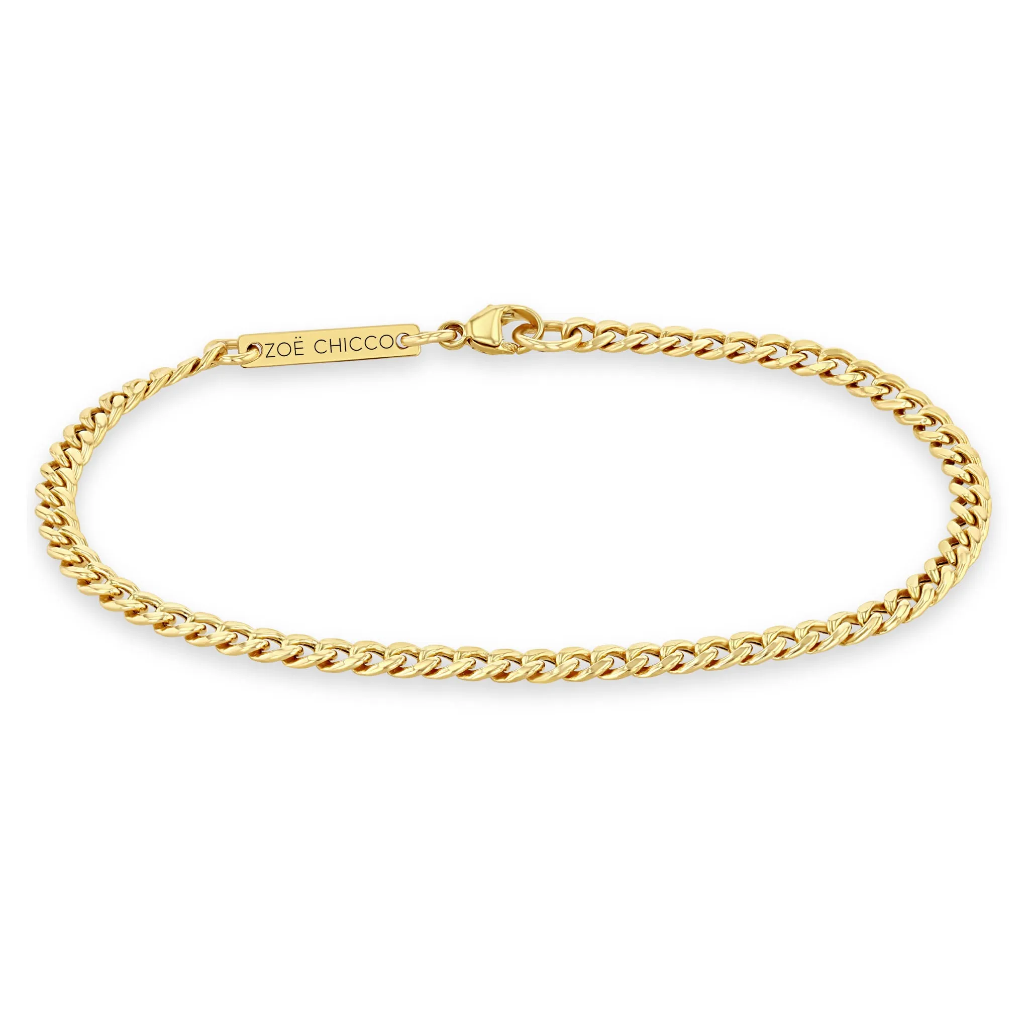 14k Small Curb Chain Bracelet sold by Zoe Chicco