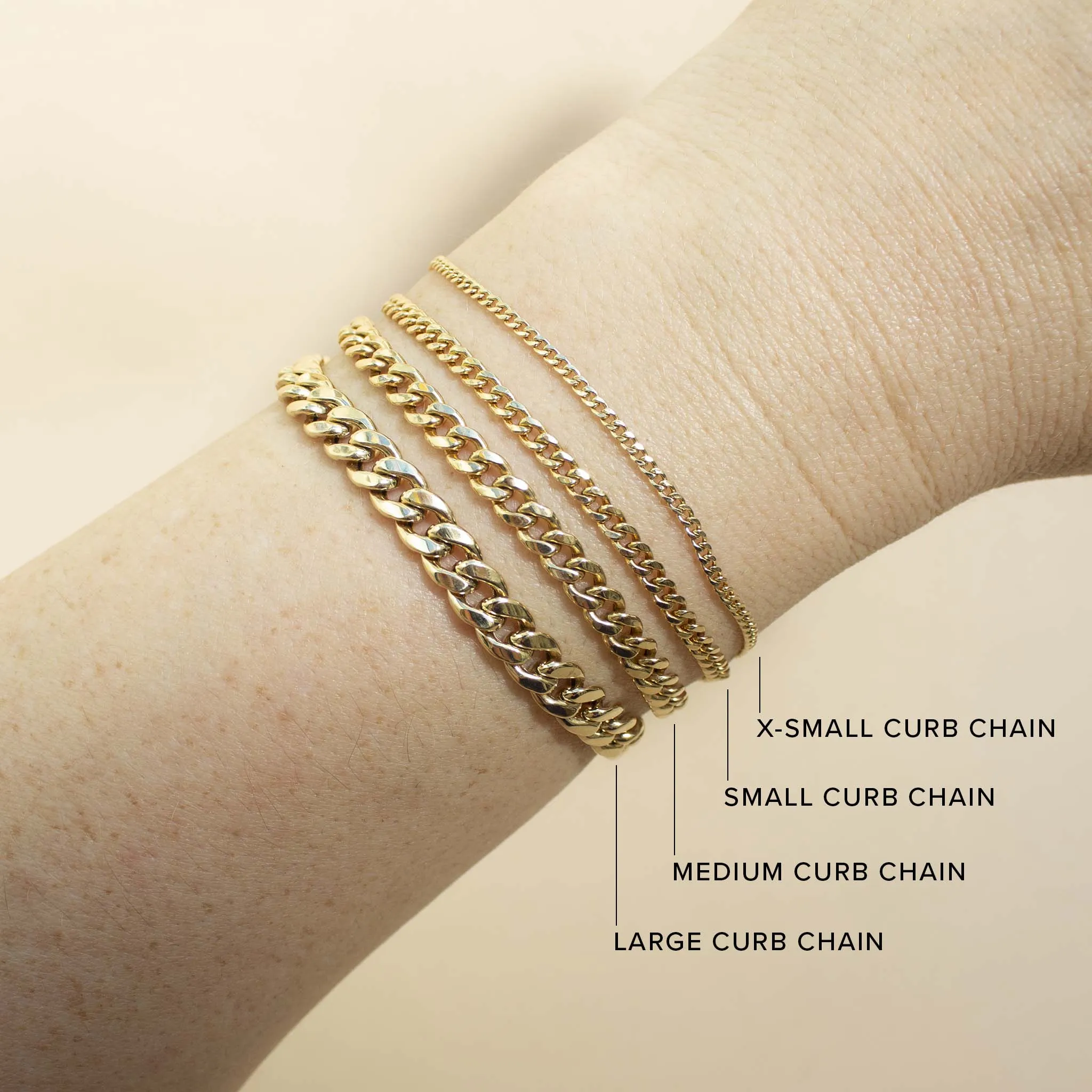 14k Large Curb Chain Bracelet sold by Zoe Chicco product image thumbnail 5