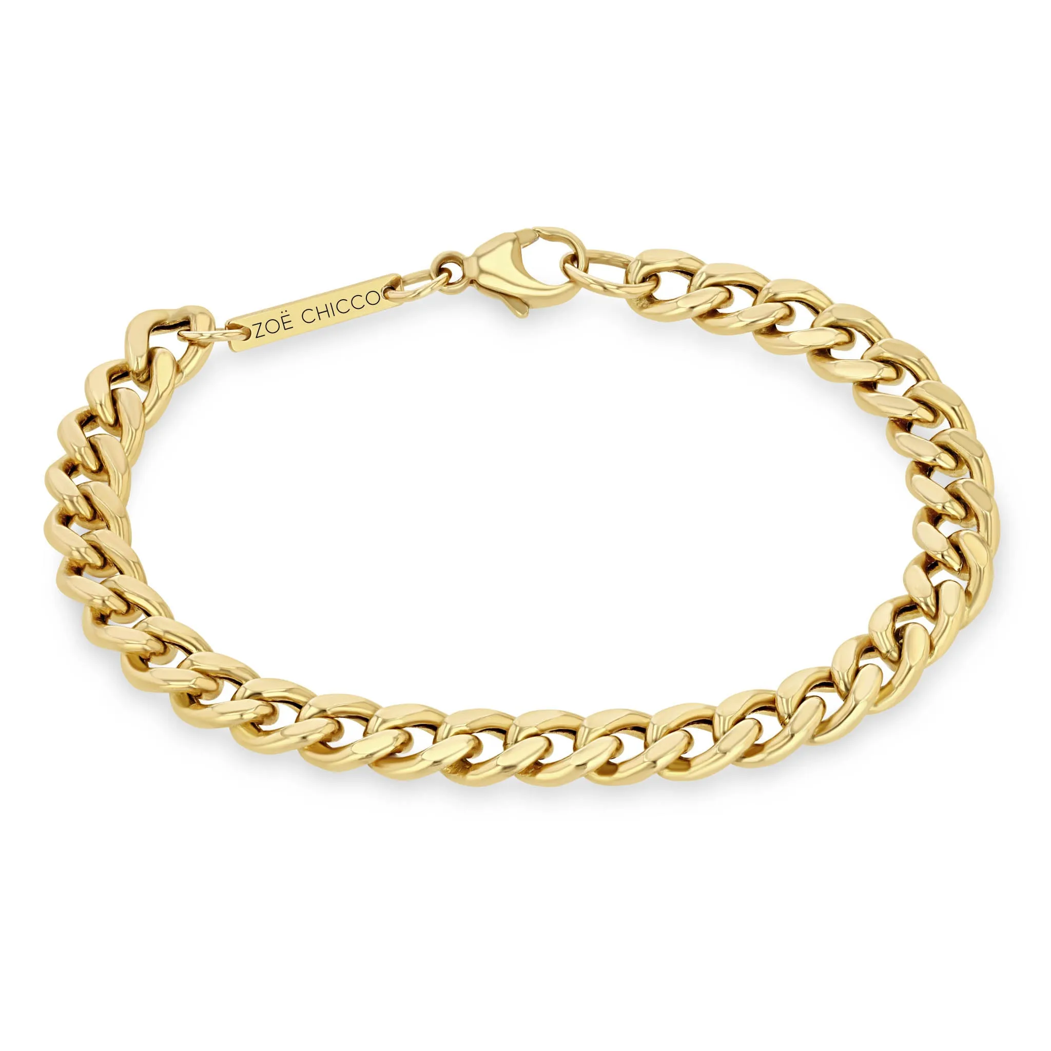 14k Large Curb Chain Bracelet sold by Zoe Chicco