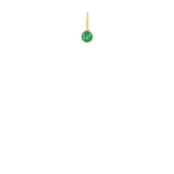 14k Emerald Charm Pendant sold by Zoe Chicco product image thumbnail 4