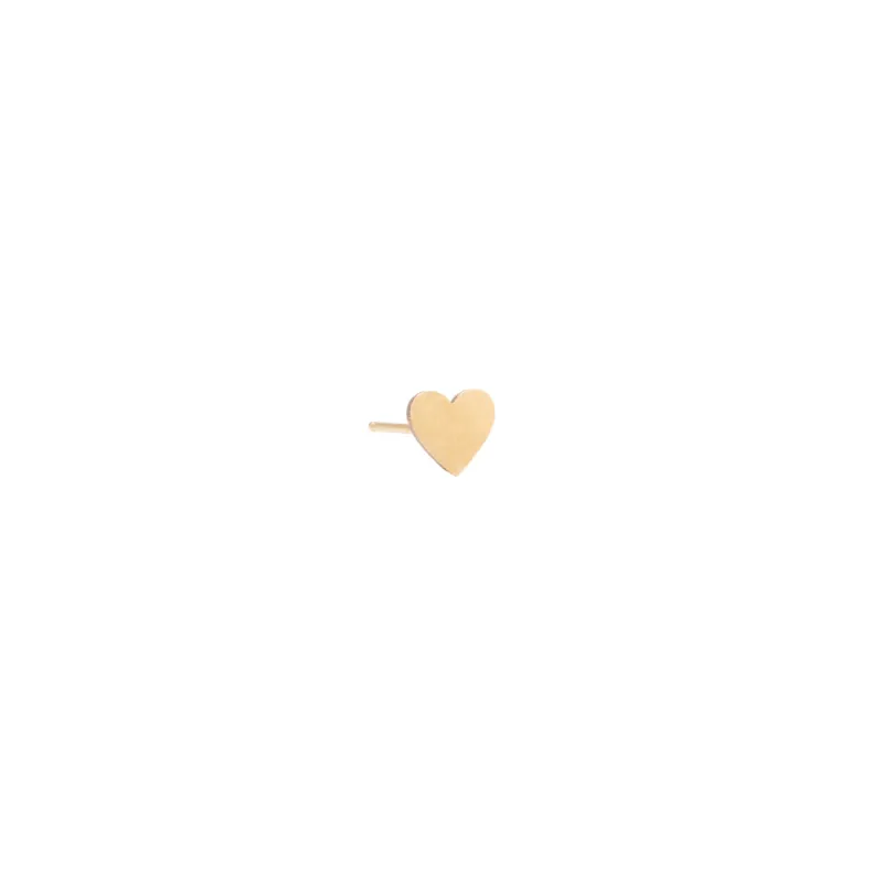 14k Midi Bitty Heart Stud sold by Zoe Chicco