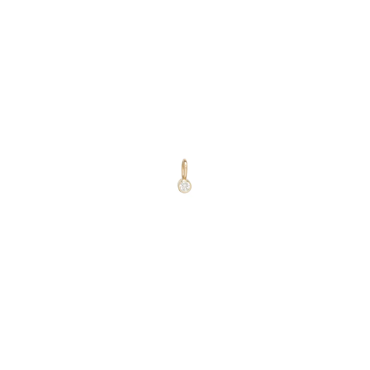 14k Single Small Diamond Charm | April Birthstone sold by Zoe Chicco