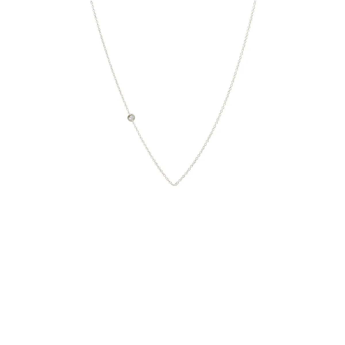 14k small floating diamond chain sold by Zoe Chicco product image thumbnail 3