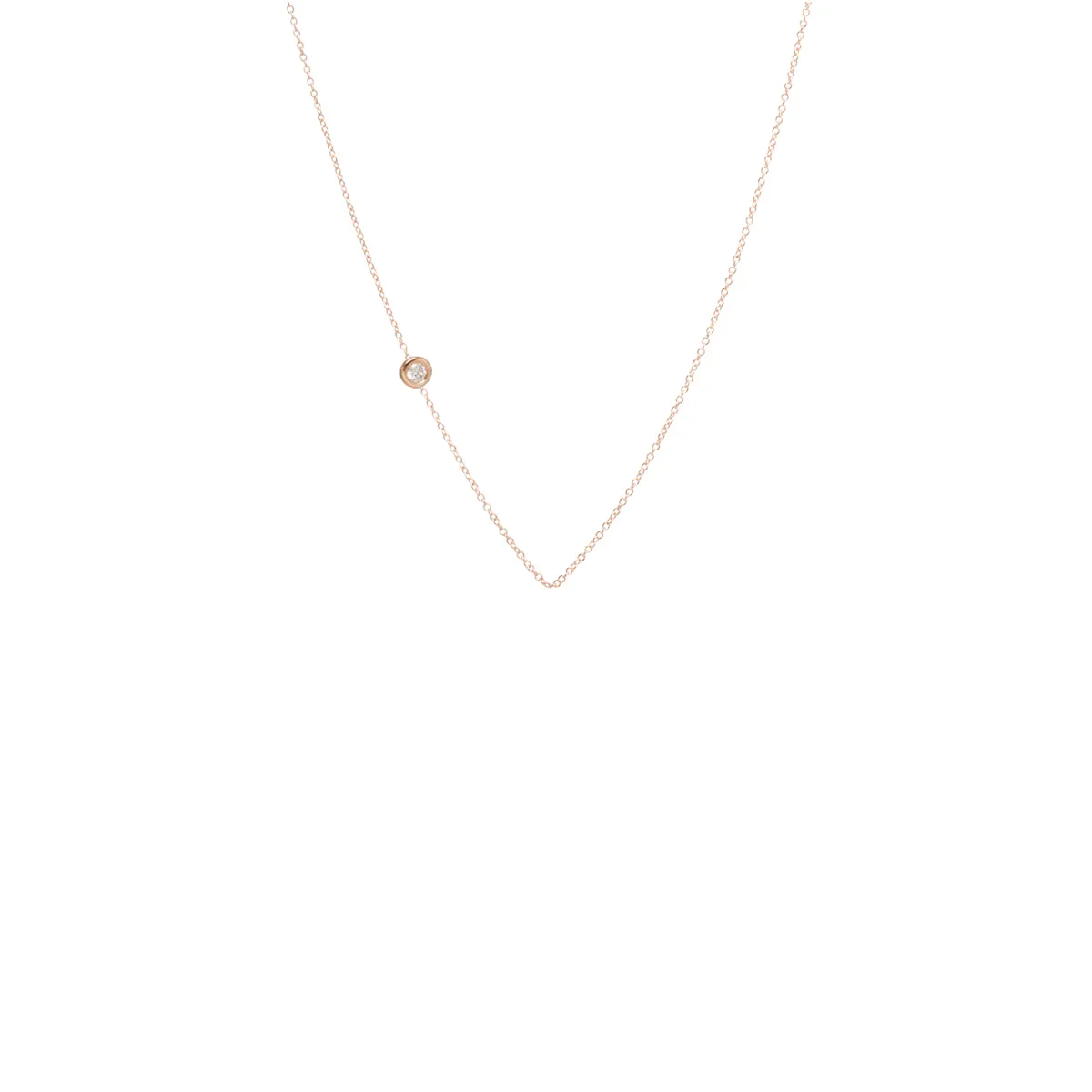 14k medium floating diamond chain sold by Zoe Chicco product image thumbnail 2