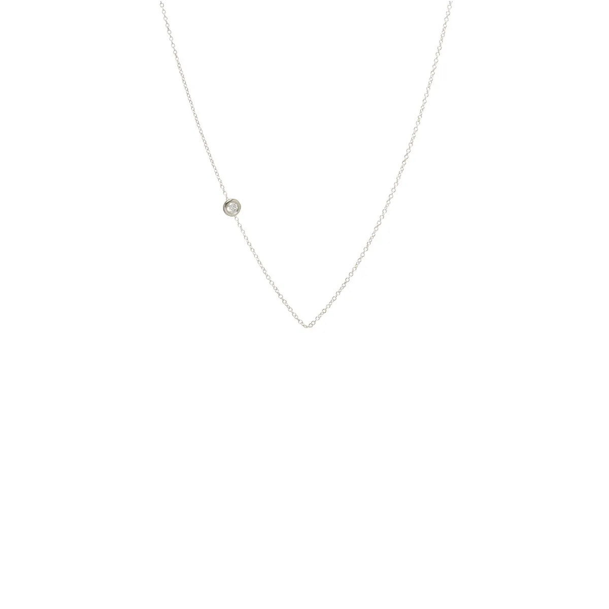14k medium floating diamond chain sold by Zoe Chicco product image thumbnail 3