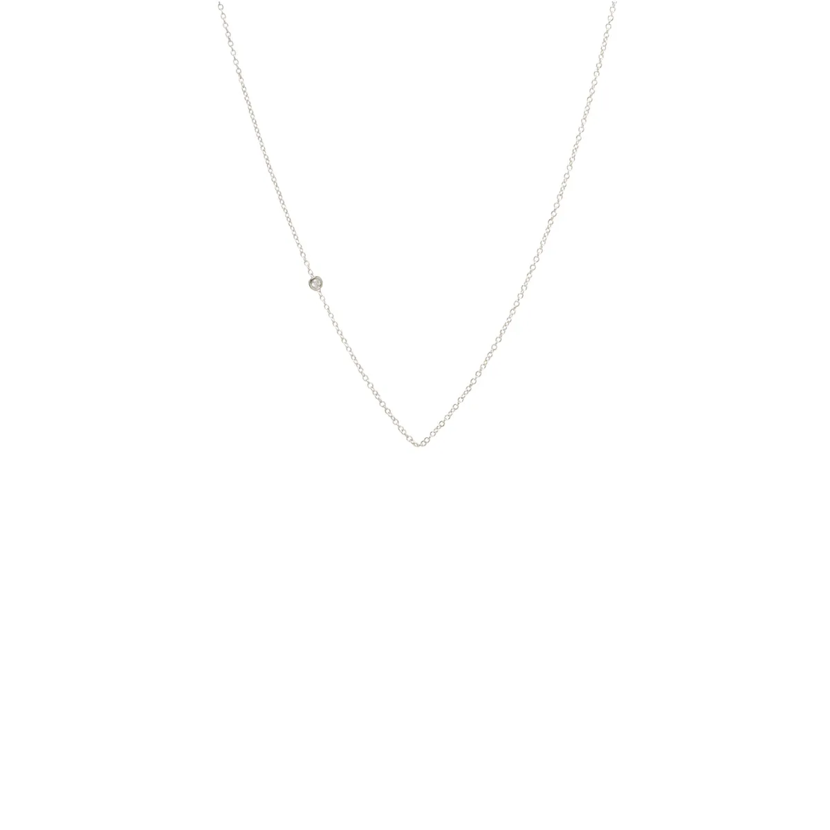 14k Offset Floating Diamond Chain sold by Zoe Chicco product image thumbnail 3