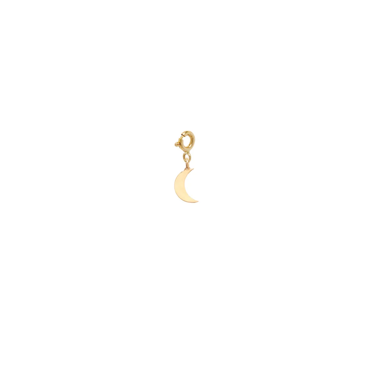 14k Single Midi Bitty Moon Charm sold by Zoe Chicco product image thumbnail 5