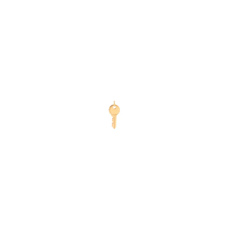 14k Single Midi Bitty Key Charm sold by Zoe Chicco