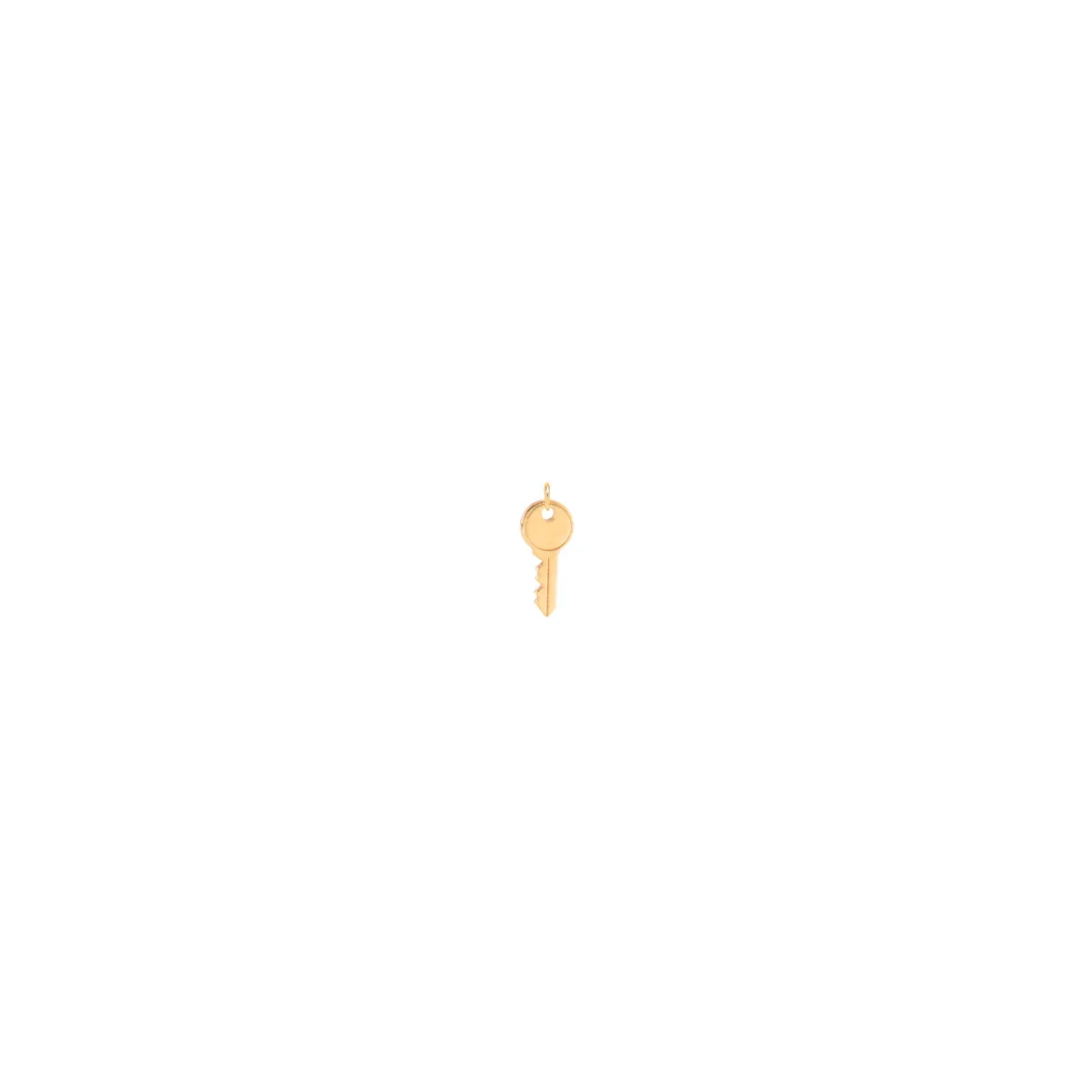 14k Single Midi Bitty Key Charm sold by Zoe Chicco