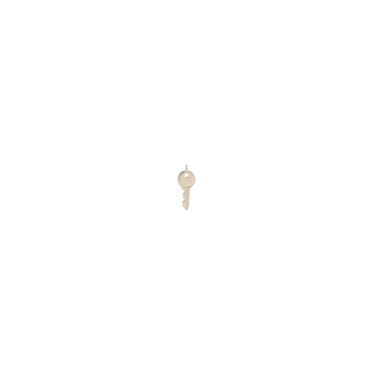 14k Single Midi Bitty Key Charm sold by Zoe Chicco product image thumbnail 5
