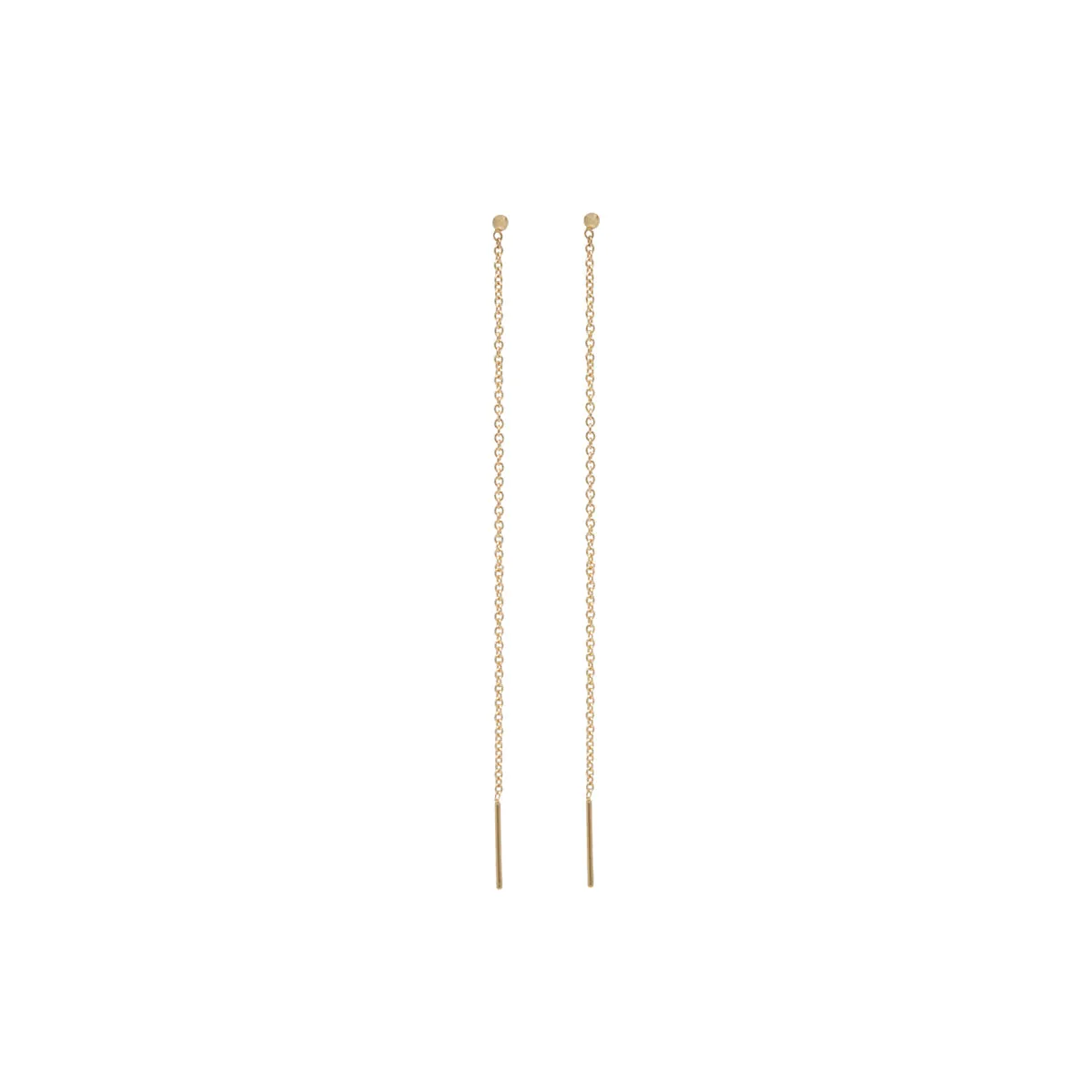 14k Tiny Ball Threader Earrings sold by Zoe Chicco