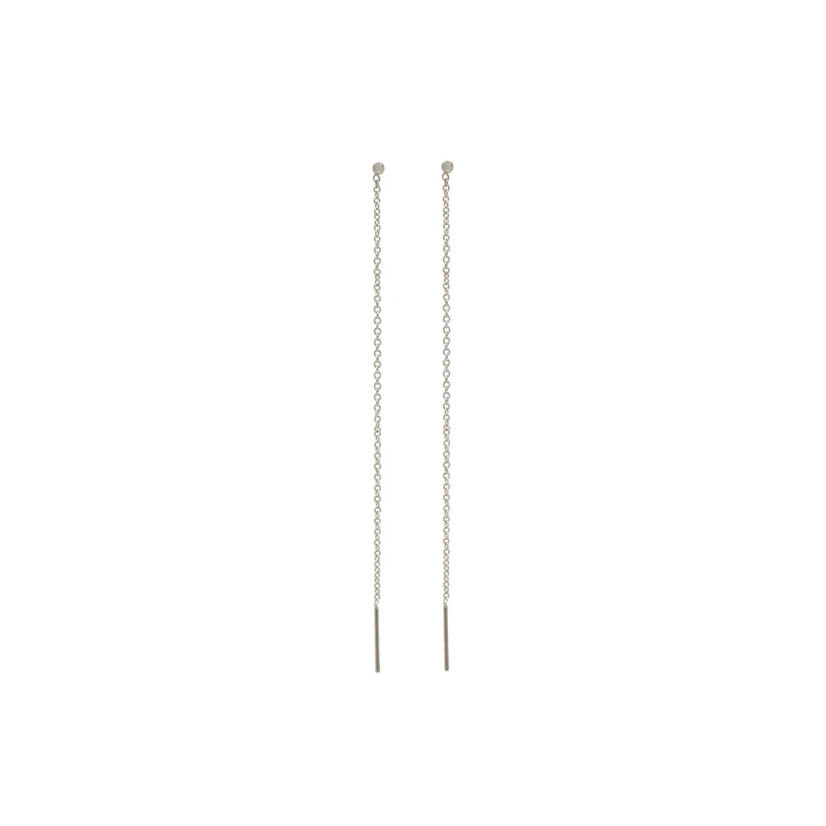 14k Tiny Ball Threader Earrings sold by Zoe Chicco product image thumbnail 4