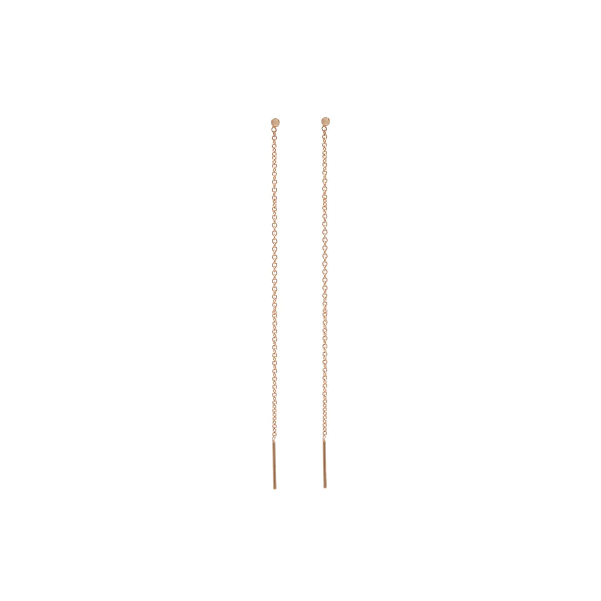 14k Tiny Ball Threader Earrings sold by Zoe Chicco product image thumbnail 3