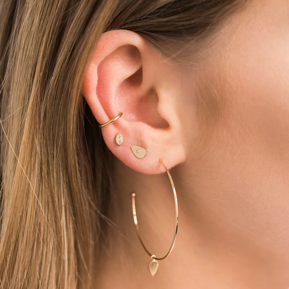 14k Gold Thick Ear Cuff sold by Zoe Chicco product image thumbnail 3