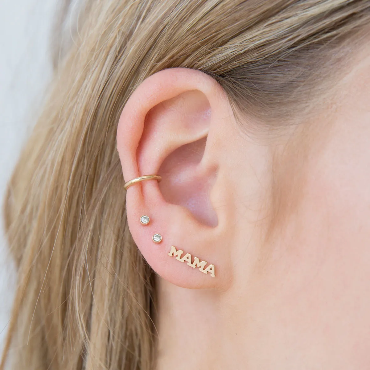 14k Gold Thick Ear Cuff sold by Zoe Chicco product image thumbnail 2
