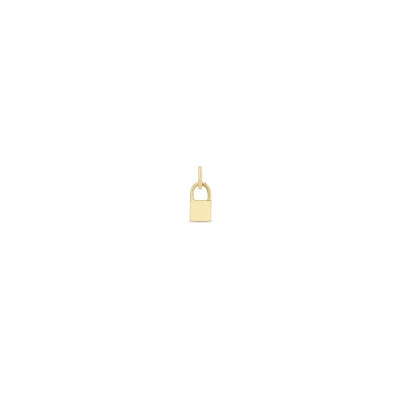 14k Single Midi Bitty Padlock Charm sold by Zoe Chicco