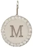 14k Small Engraved Initial with Diamond Halo Disc Charm Pendant sold by Zoe Chicco product image thumbnail 4