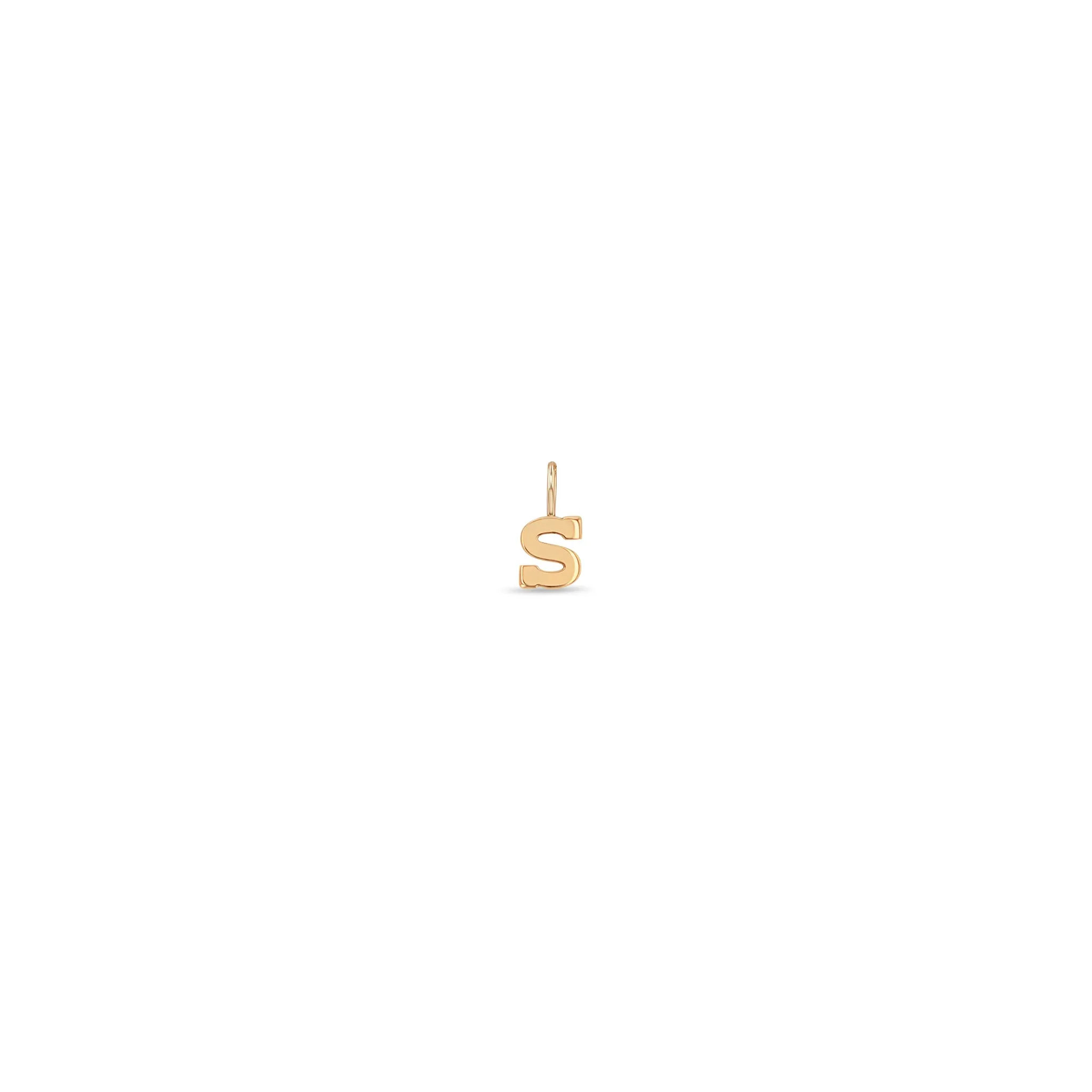 14k Single Initial Letter Charm Pendant sold by Zoe Chicco product image thumbnail 3