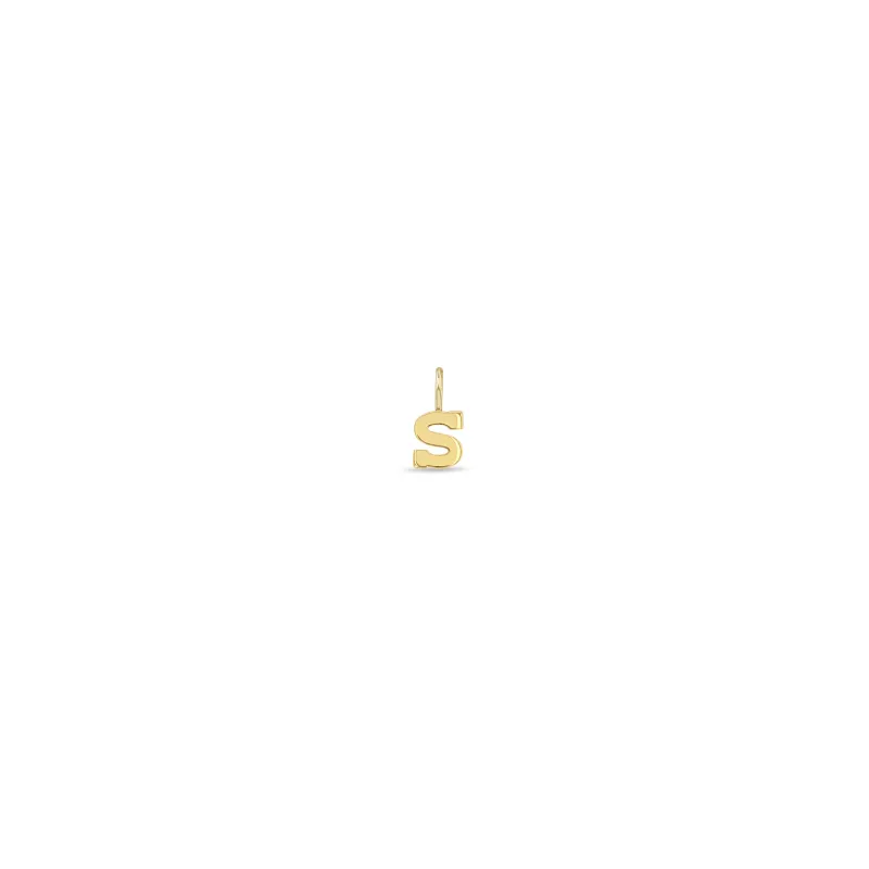 14k Single Initial Letter Charm Pendant sold by Zoe Chicco