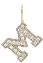 14k Pavé Diamond Large Initial Letter Charm Pendant sold by Zoe Chicco product image thumbnail 4