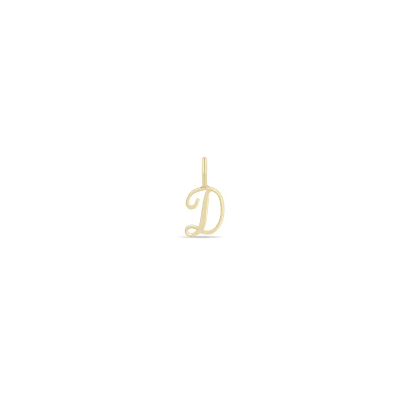 14k Single Script Letter Charm sold by Zoe Chicco