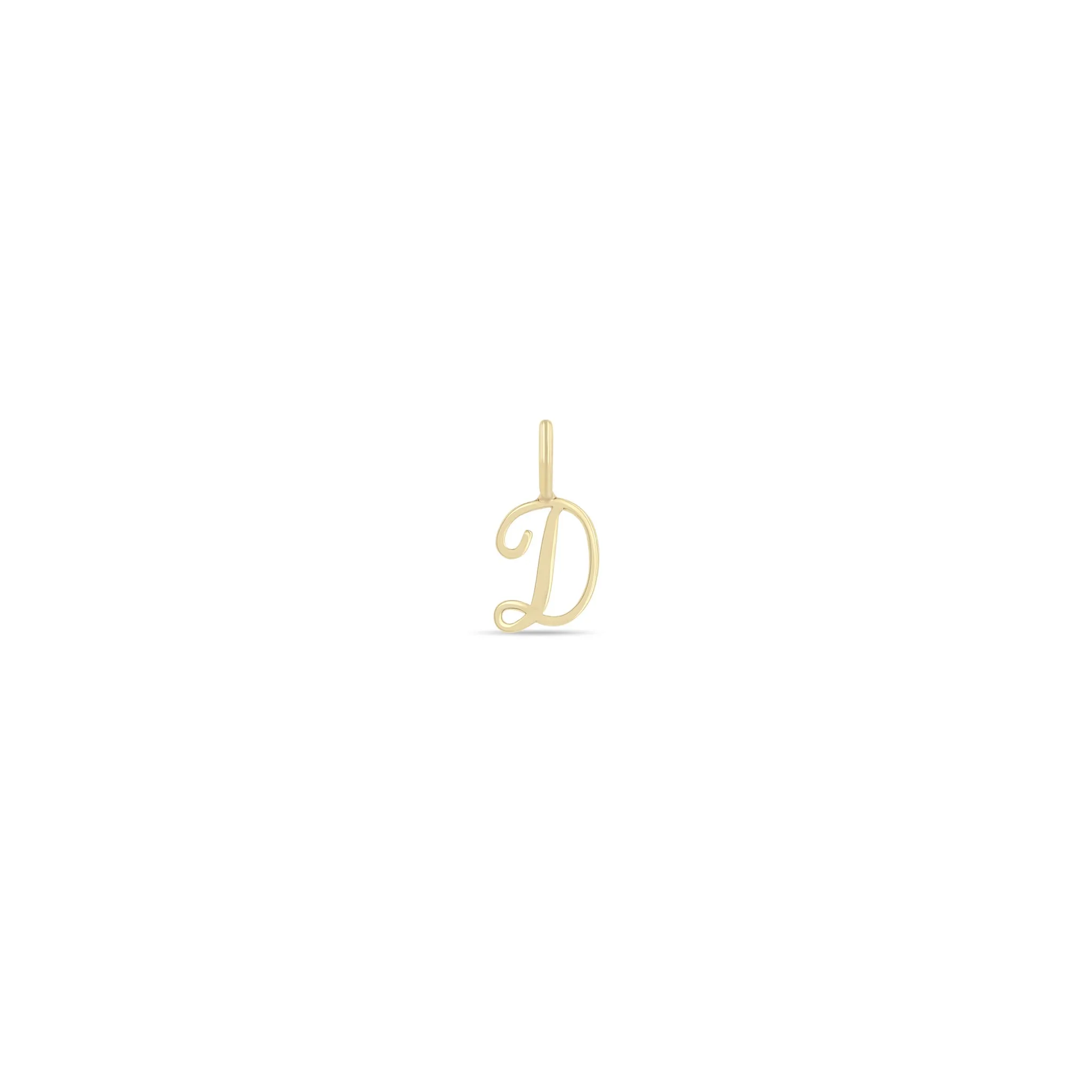 14k Single Script Letter Charm sold by Zoe Chicco