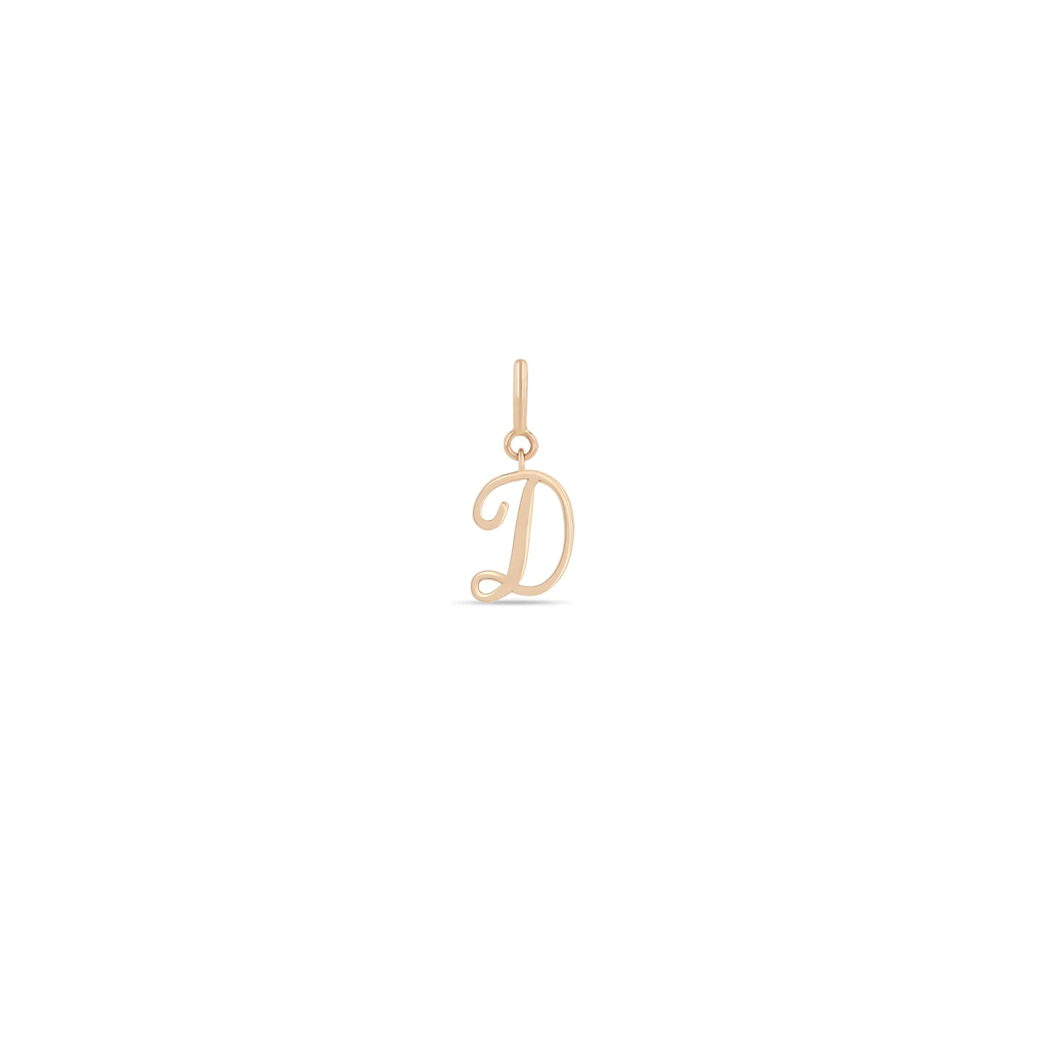 14k Single Script Letter Charm sold by Zoe Chicco product image thumbnail 5