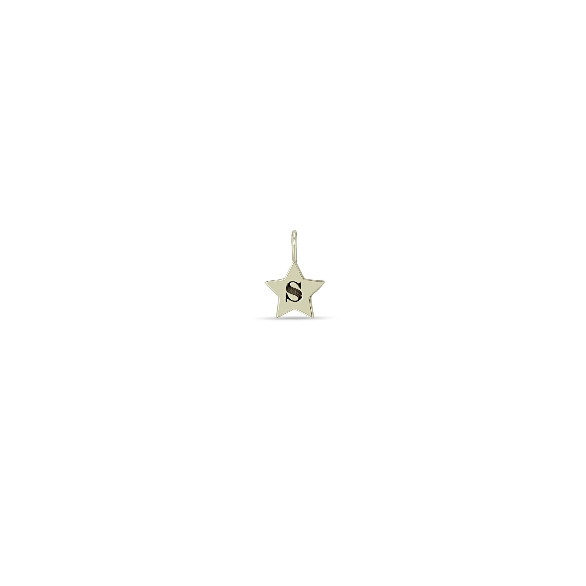 14k Single Initial Star Charm sold by Zoe Chicco product image thumbnail 3