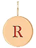14k Small Engraved Initial Disc Charm Pendant sold by Zoe Chicco product image thumbnail 3