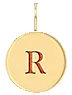 14k Small Engraved Initial Disc Charm Pendant sold by Zoe Chicco product image thumbnail 2