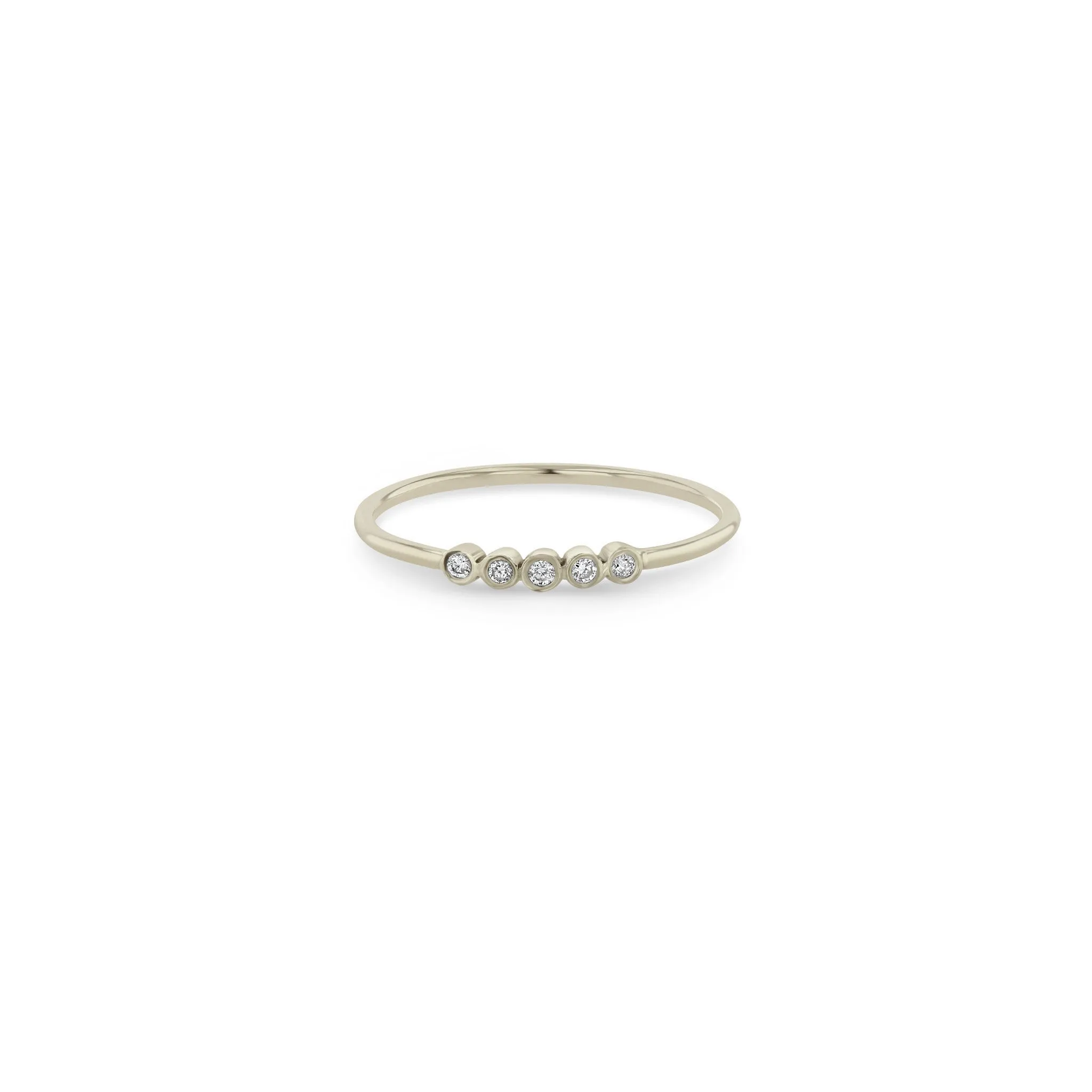 14k Tiny Diamond Bezel Bar Ring sold by Zoe Chicco product image thumbnail 5