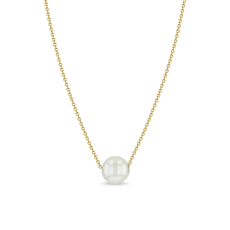 14k Gold Large Pearl Necklace sold by Zoe Chicco