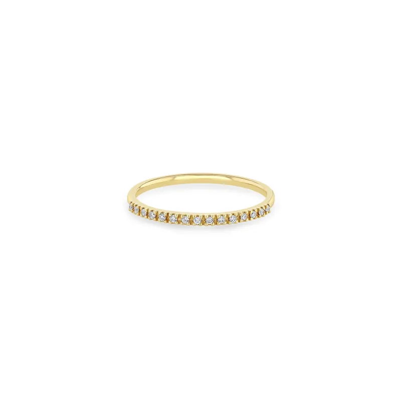 14k Pavé Diamond Half Eternity Band Ring sold by Zoe Chicco