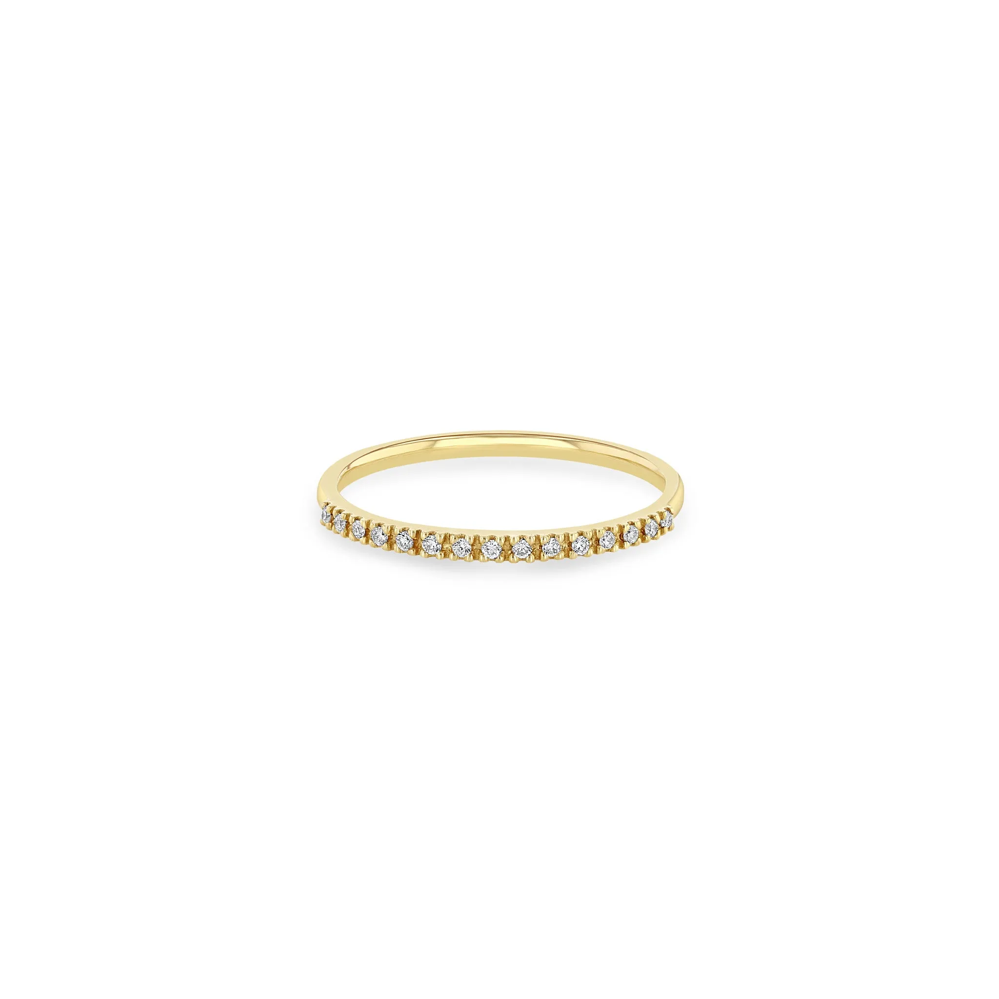 14k Pavé Diamond Half Eternity Band Ring sold by Zoe Chicco