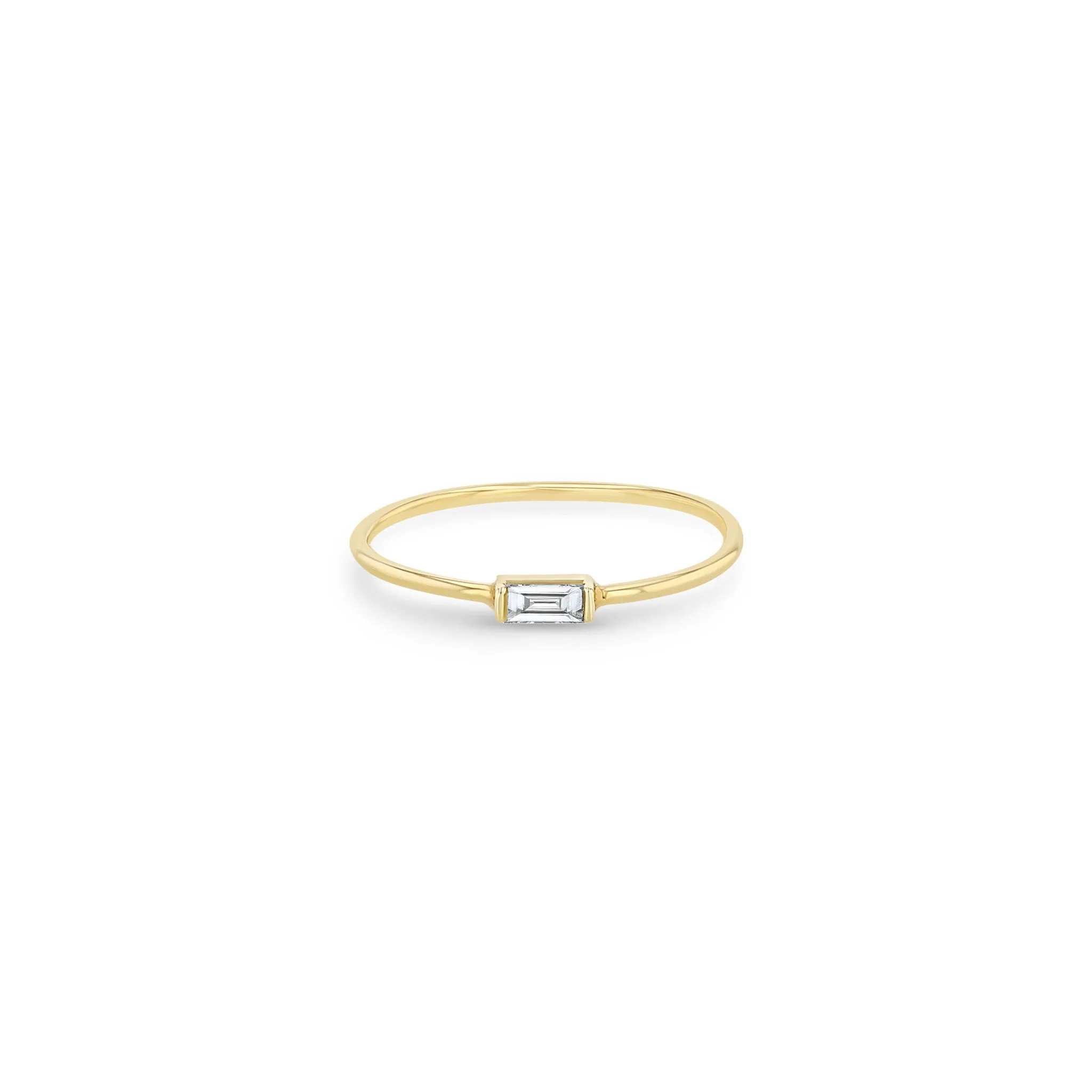 14k Horizontal Baguette Diamond Ring sold by Zoe Chicco product image thumbnail 5
