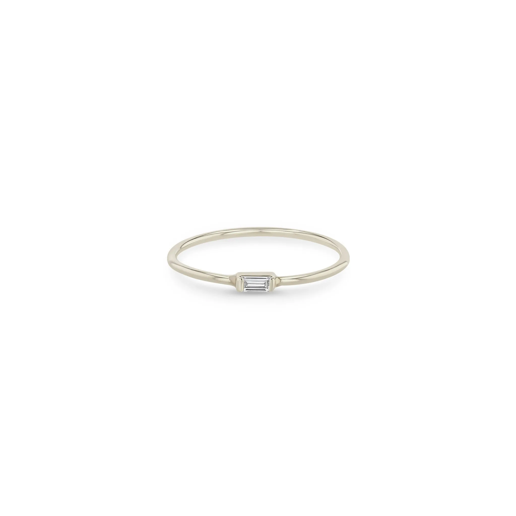14k Horizontal Baguette Diamond Ring sold by Zoe Chicco product image thumbnail 4