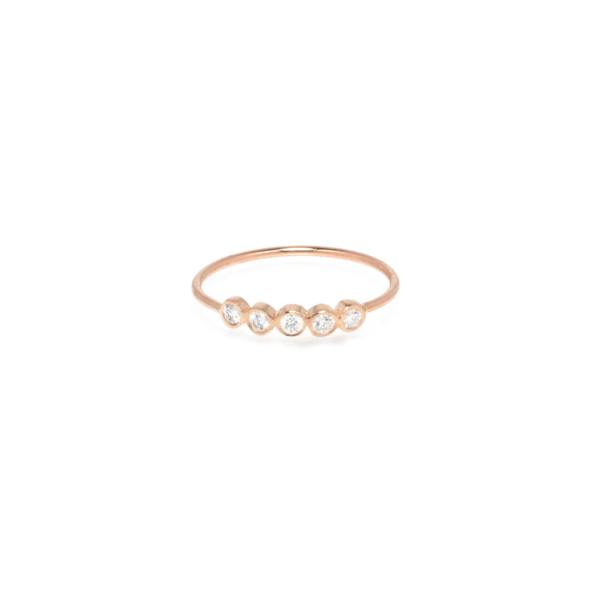 14k 5 Diamond Bezel Ring sold by Zoe Chicco product image thumbnail 3