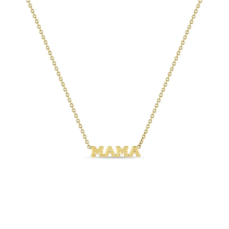 14k Itty Bitty MAMA Necklace sold by Zoe Chicco