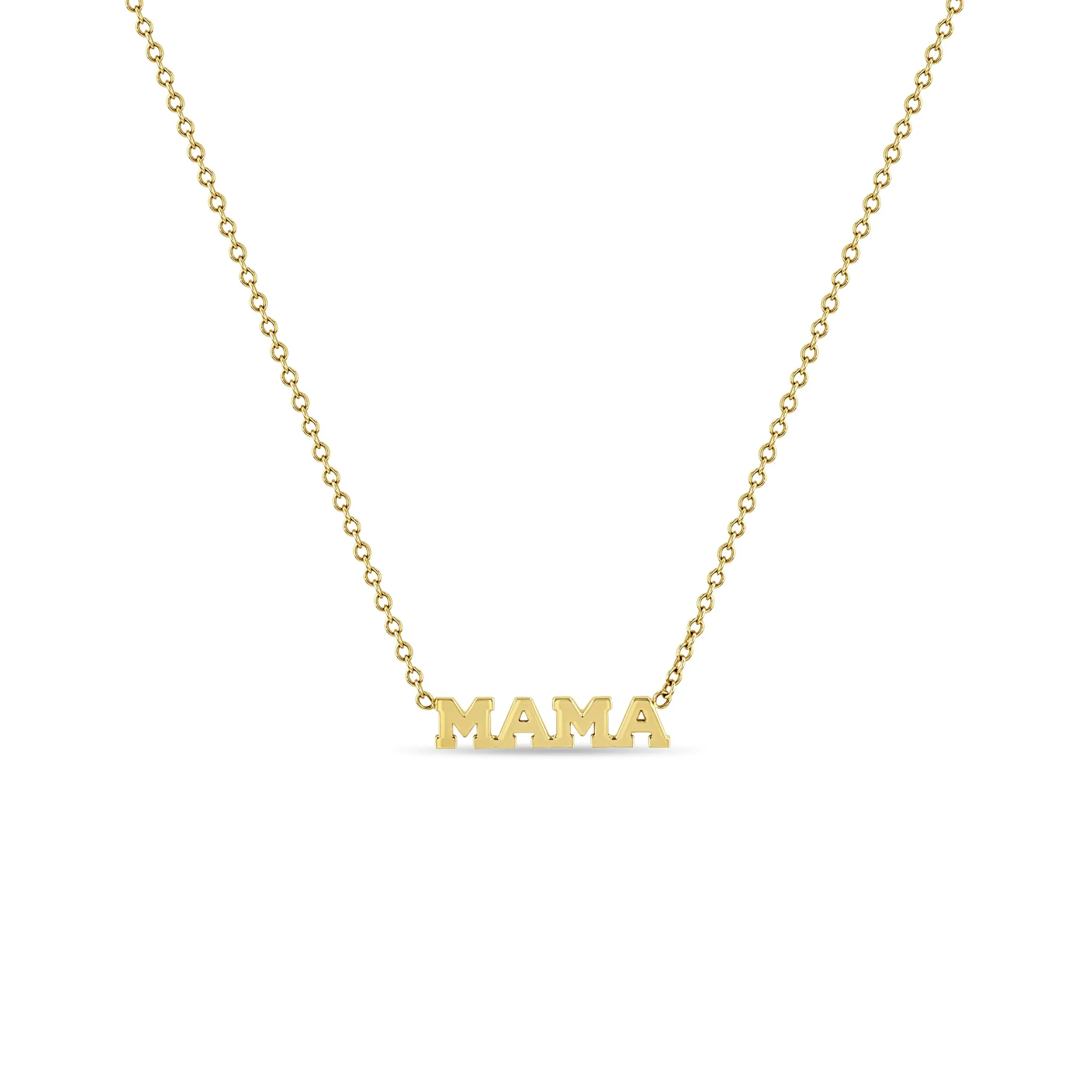 14k Itty Bitty MAMA Necklace sold by Zoe Chicco