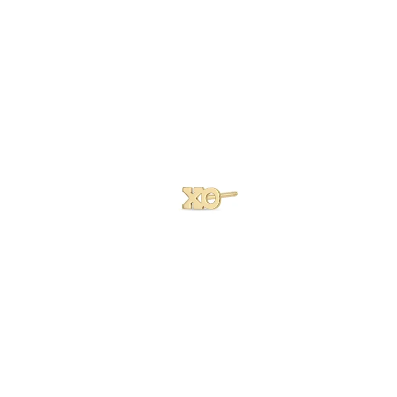 14k Itty Bitty XO Letter Stud made by Zoe Chicco