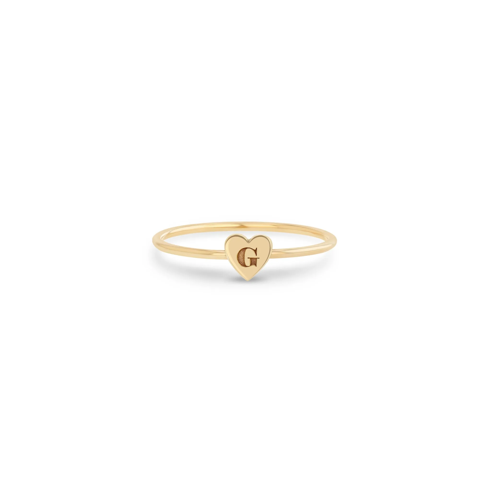 14k Initial Heart Ring sold by Zoe Chicco
