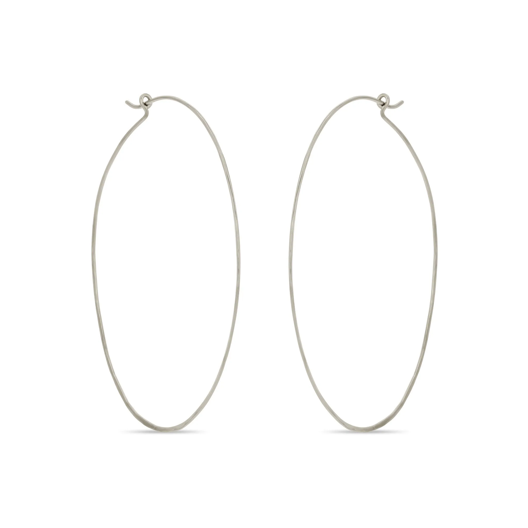 14k Extra Large Hammered Hoops sold by Zoe Chicco product image thumbnail 4