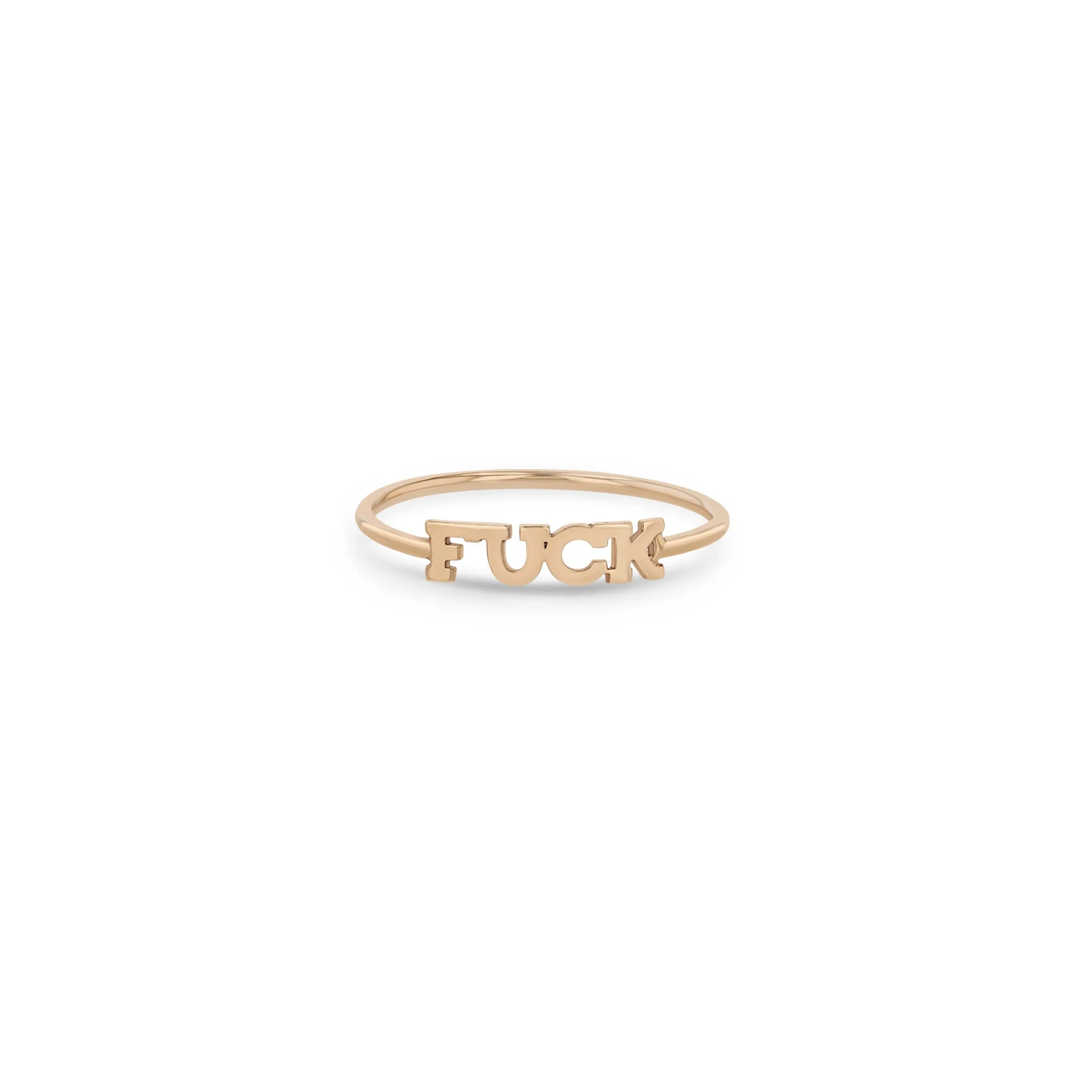 14k Itty Bitty FUCK Ring sold by Zoe Chicco product image thumbnail 2