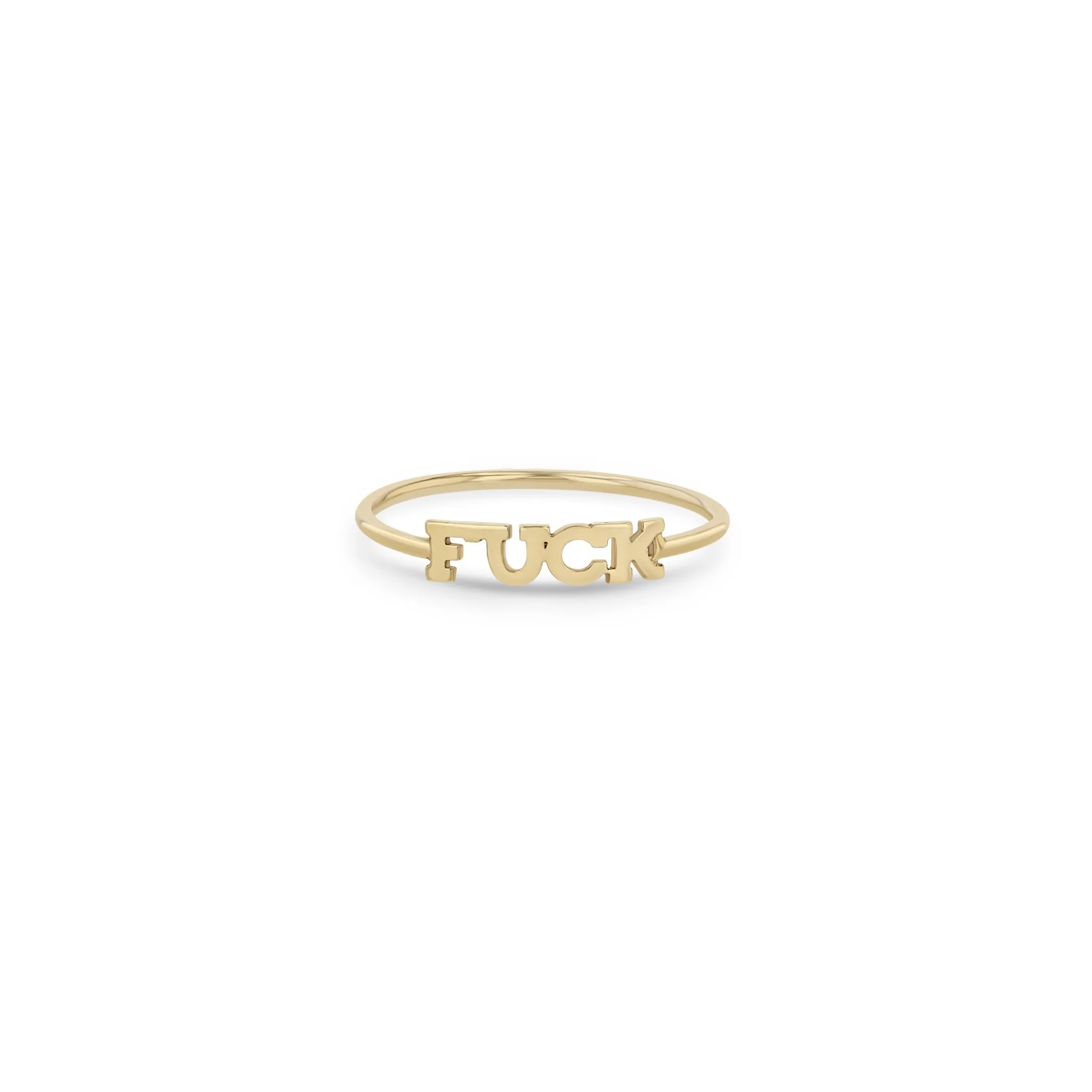 14k Itty Bitty FUCK Ring sold by Zoe Chicco