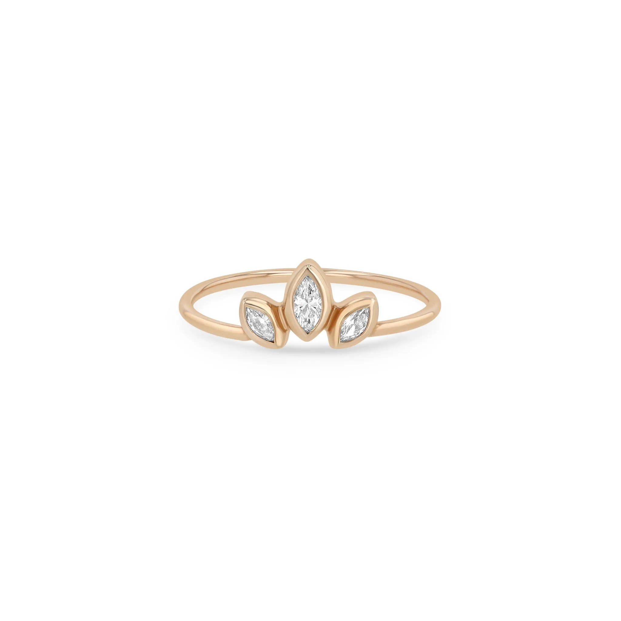 14k Marquise Diamond Fan Ring sold by Zoe Chicco product image thumbnail 5