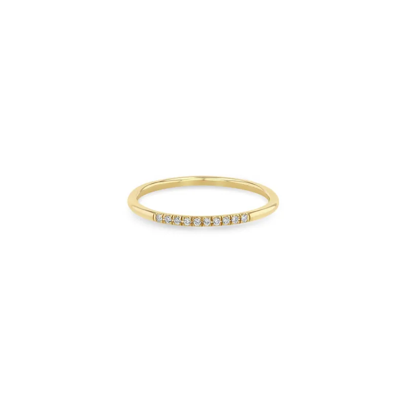 14k 10 Pavé Diamond Band Ring sold by Zoe Chicco
